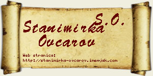 Stanimirka Ovčarov vizit kartica
